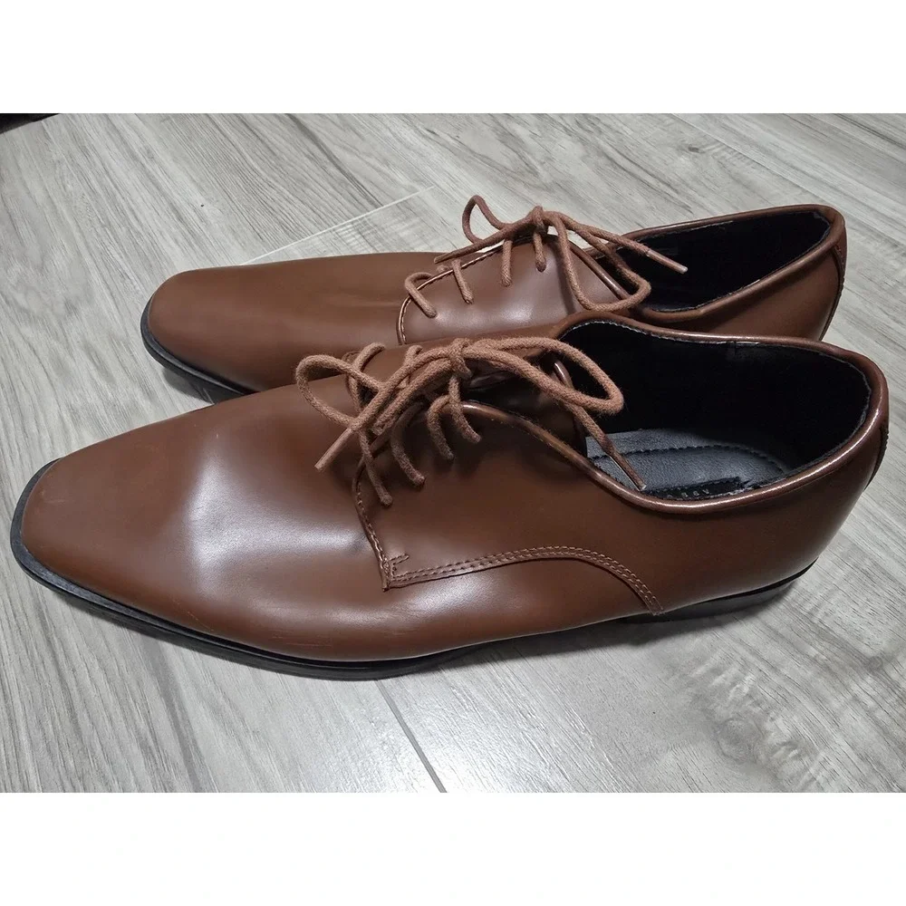 Joseph Abound Mens Dress Shoes Brown Leather Size 11